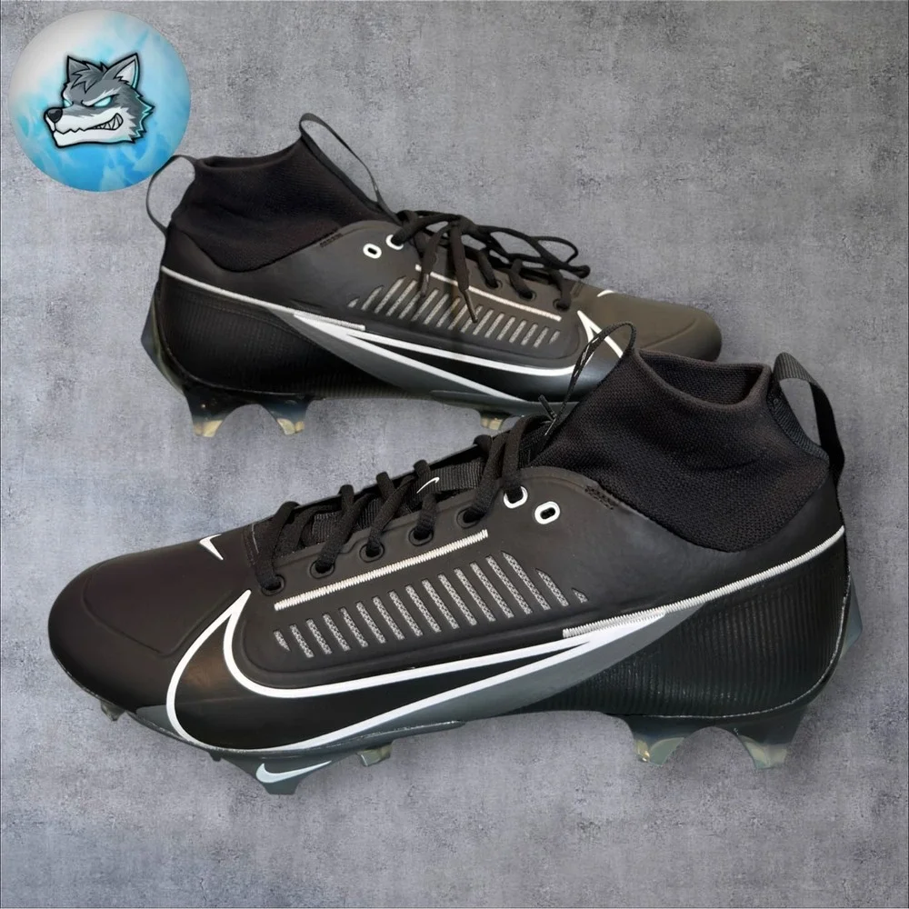 Nike Vapor Edge Pro 360 2 Black White Football Cleats Men's Size 12.5 DA5456-010